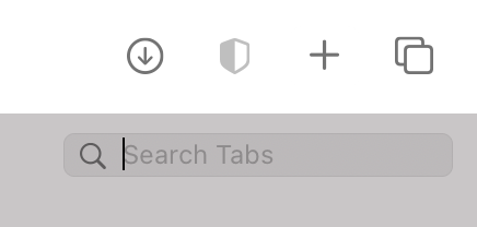 Safari Search Tabs field